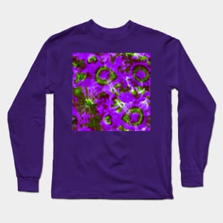 Purple and Green Psychedelic Tie-Dye Long Sleeve T-Shirt